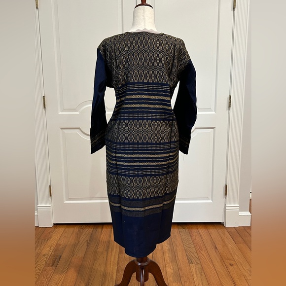 Hand loom vintage long blazer made in Oaxaca mex. - Picture 9 of 9